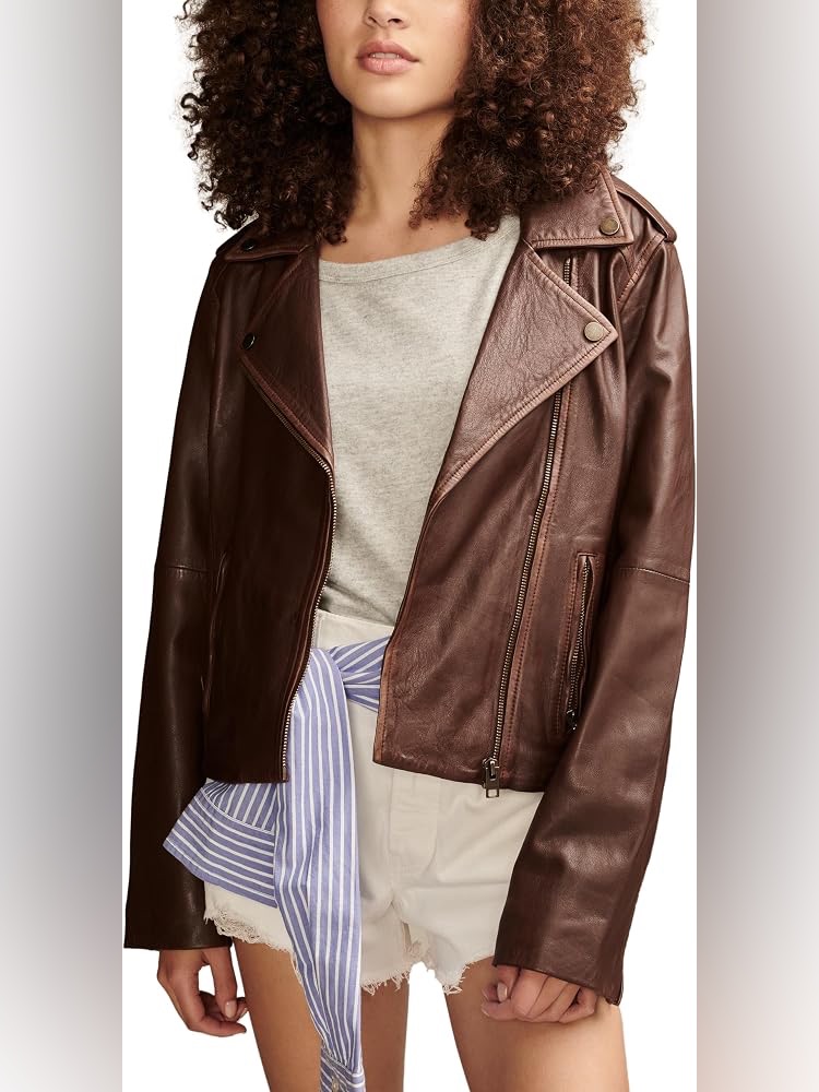 Lucky Brand 100% Genuine Lamb Leather Jacket